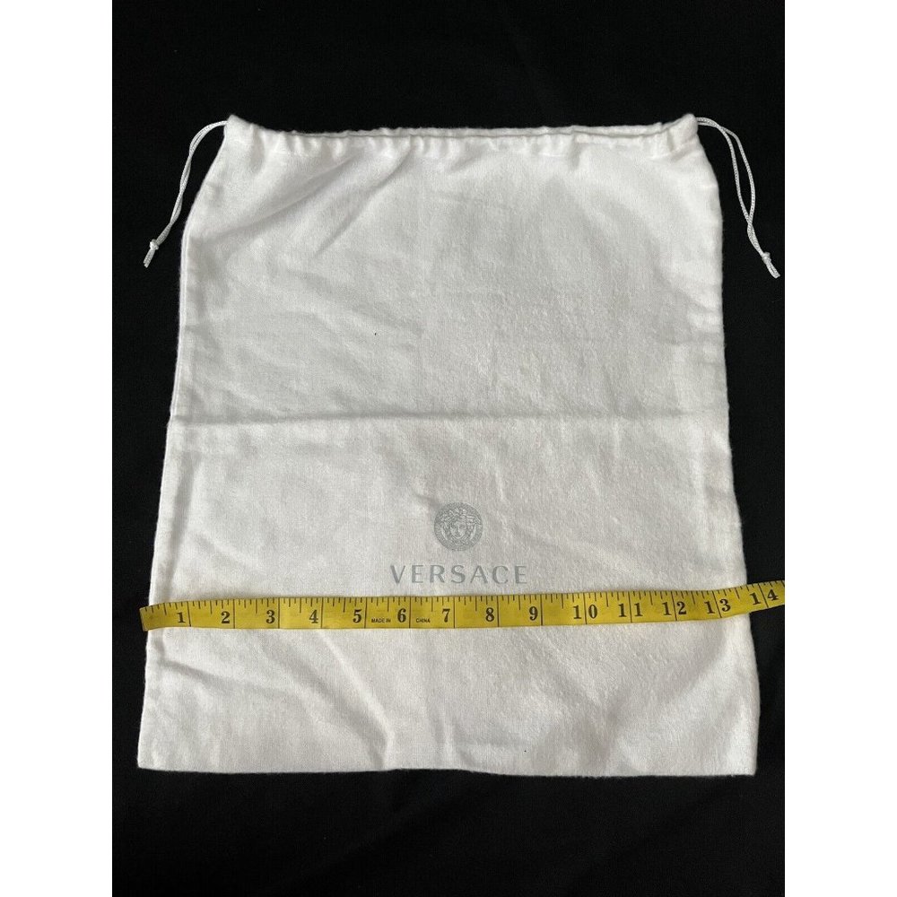 Versace Storage Drawstring Dust Bag Cotton White 15.5" x 13.5 - Picture 3 of 4